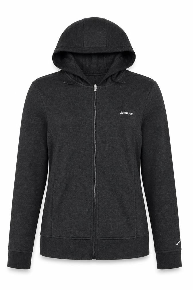 LA Gear Women’s Black UK 12 Full Zip Hooded Fleece Hoodie