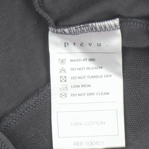Prevu Men’s Grey Cotton Bomber Jacket L Full Zip Logo