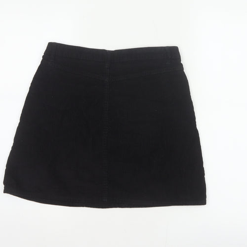 Denim Co. Women’s Black UK 8 Corduroy Mini Pencil Skirt Pockets