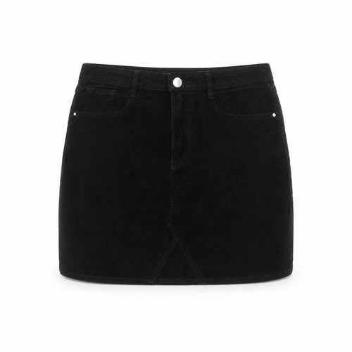 Denim Co. Women’s Black UK 8 Corduroy Mini Pencil Skirt Pockets