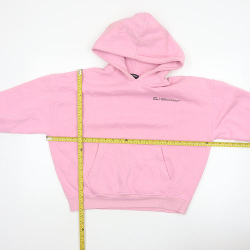 Boohoo Women Pink S Pullover Hoodie DSGN Studio Fleece Kangaroo Pocket