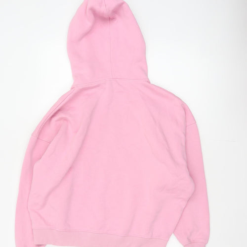 Boohoo Women Pink S Pullover Hoodie DSGN Studio Fleece Kangaroo Pocket