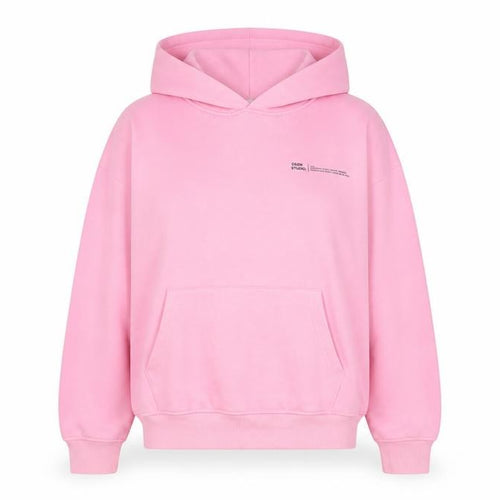 Boohoo Women Pink S Pullover Hoodie DSGN Studio Fleece Kangaroo Pocket