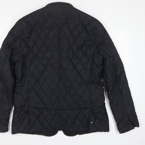 Ted Baker Men’s Black XL Quilted Padded Jacket Stand-Up Collar