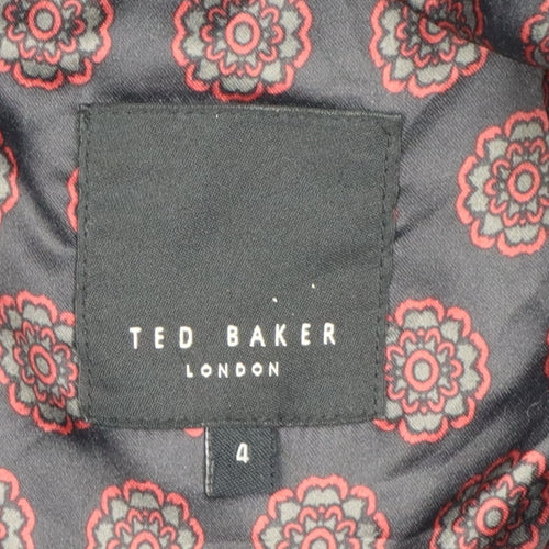 Ted Baker Men’s Black XL Quilted Padded Jacket Stand-Up Collar