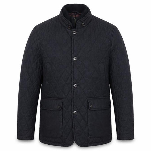 Ted Baker Men’s Black XL Quilted Padded Jacket Stand-Up Collar