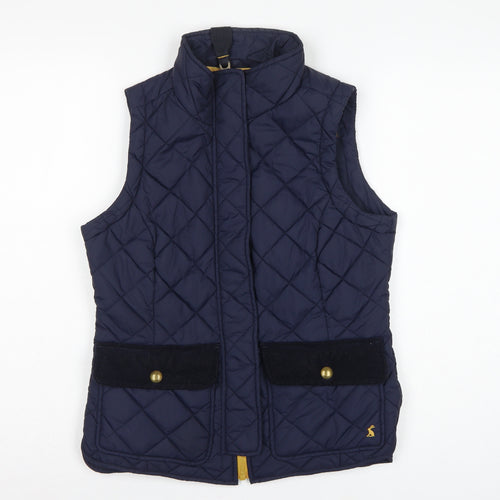 Joules Women’s Blue UK 10 Quilted Padded Waistcoat Gilet Bodywarmer