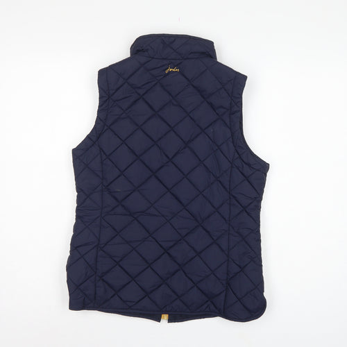 Joules Women’s Blue UK 10 Quilted Padded Waistcoat Gilet Bodywarmer