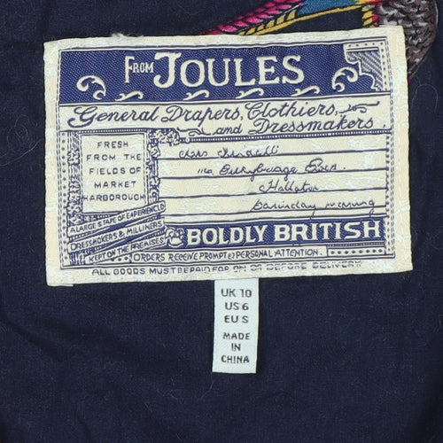 Joules Women’s Blue UK 10 Quilted Padded Waistcoat Gilet Bodywarmer