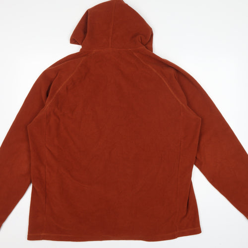 Cotton Traders Men's Orange 2XL 1/4 Zip Fleece Hoodie
