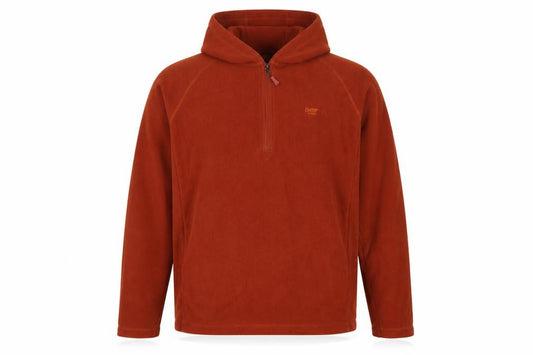 Cotton Traders Men's Orange 2XL 1/4 Zip Fleece Hoodie
