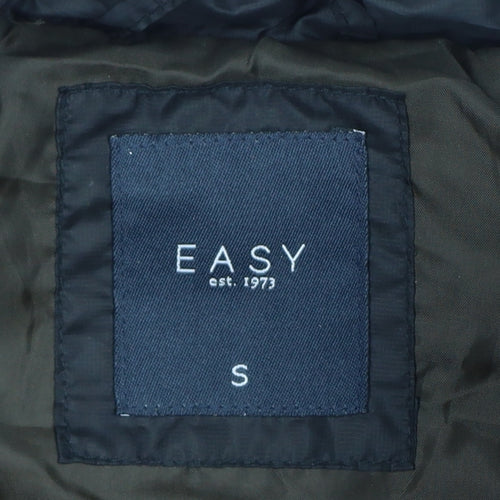 Easy Men's Black Small Puffer Bodywarmer Quilted Zip Padded Gilet