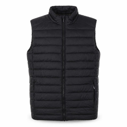 Easy Men's Black Small Puffer Bodywarmer Quilted Zip Padded Gilet