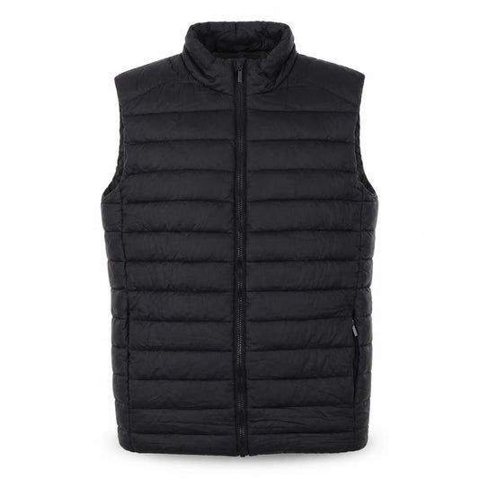 Easy Men's Black Small Puffer Bodywarmer Quilted Zip Padded Gilet