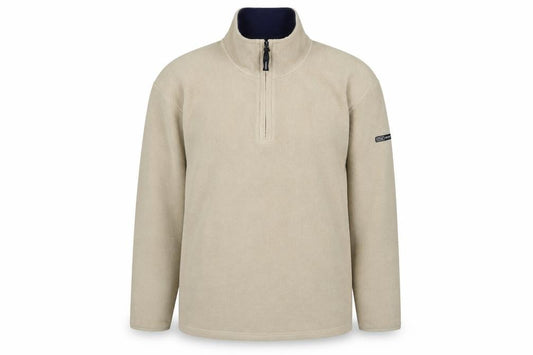 NX Sport Men’s Beige XL 1/4 Zip Fleece Sweatshirt High Neck