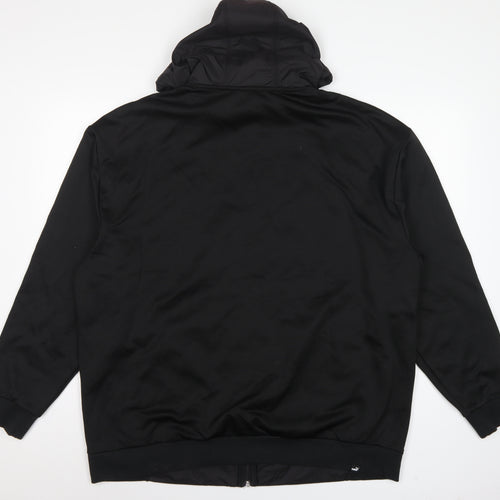 Puma Men’s Black 2XL Full Zip Hooded Fleece Sweatshirt Logo