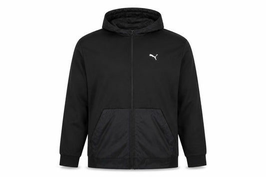Puma Men’s Black 2XL Full Zip Hooded Fleece Sweatshirt Logo
