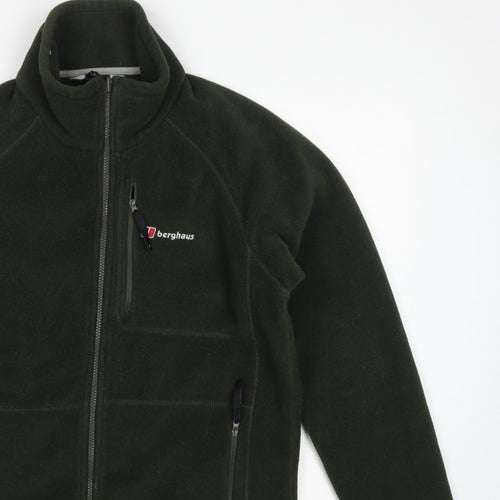 Berghaus Men’s Green M Fleece Full Zip Hiking Jacket Pockets