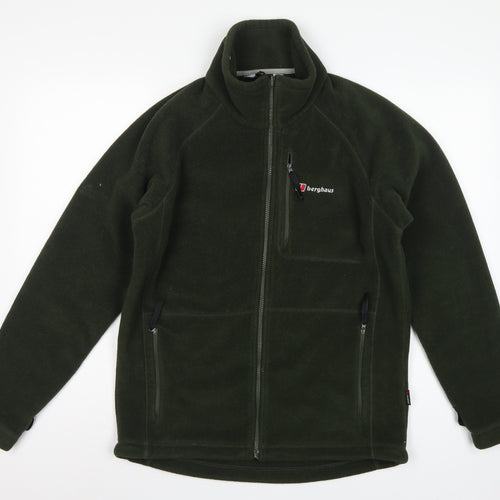 Berghaus Men’s Green M Fleece Full Zip Hiking Jacket Pockets