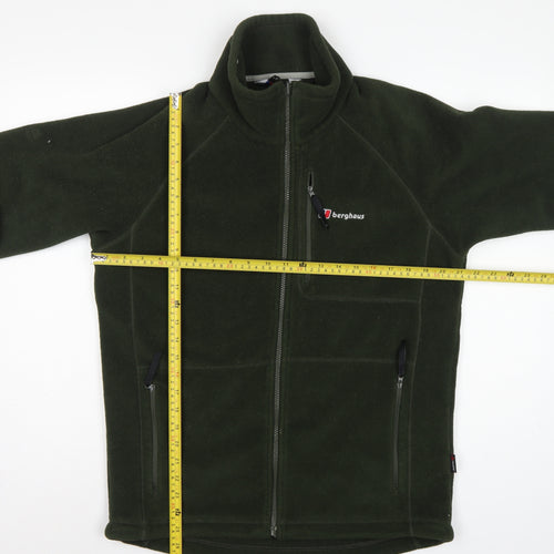 Berghaus Men’s Green M Fleece Full Zip Hiking Jacket Pockets