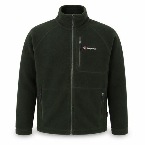 Berghaus Men’s Green M Fleece Full Zip Hiking Jacket Pockets