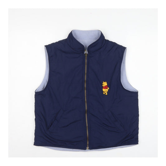 Disney Store Teens Blue M Winnie the Pooh Fleece-Lined Bodywarmer