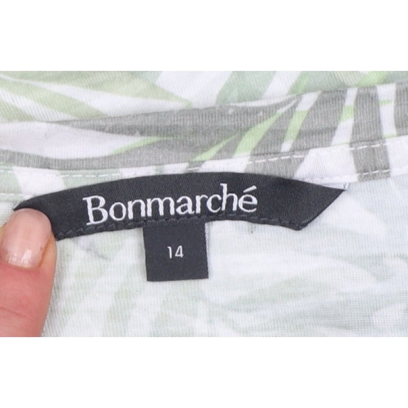 Bonmarché Women’s Multicoloured Size 14 Tropical Sequin T-Shirt