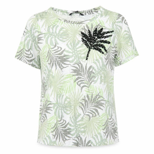Bonmarché Women’s Multicoloured Size 14 Tropical Sequin T-Shirt