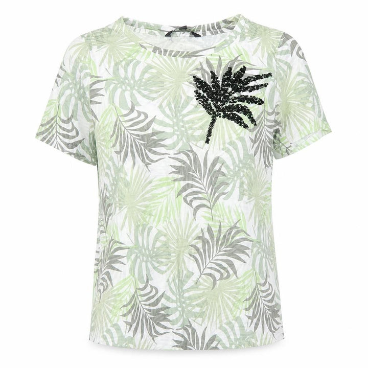 Bonmarché Women’s Multicoloured Size 14 Tropical Sequin T-Shirt