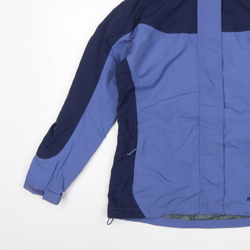 Peter Storm Women’s Blue Hooded Rain Jacket Size 12 Outdoor