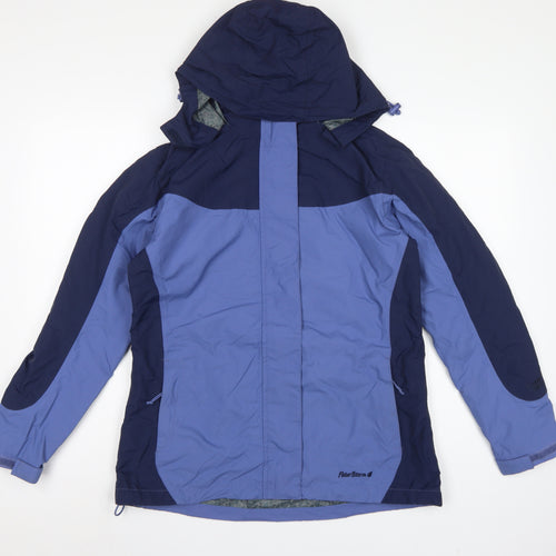 Peter Storm Women’s Blue Hooded Rain Jacket Size 12 Outdoor