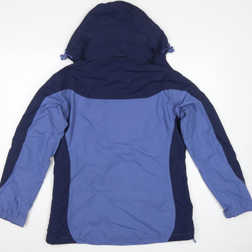 Peter Storm Women’s Blue Hooded Rain Jacket Size 12 Outdoor