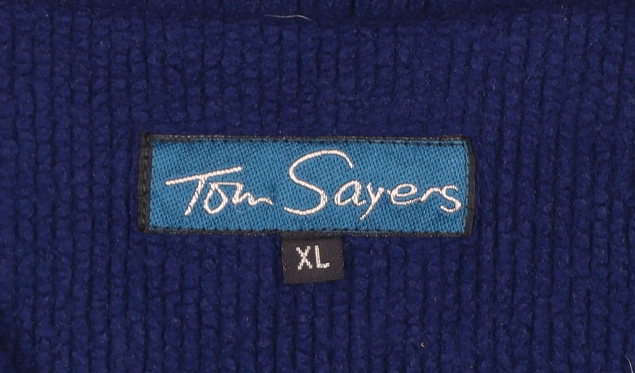 Additional view of Tom Sayers Men's Green XL 1/2 Zip Fleece Pullover Sweatshirt