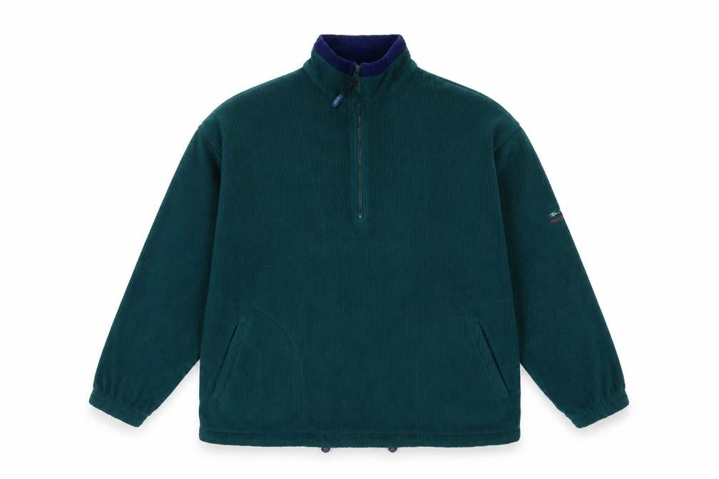 Front view of Tom Sayers Men's Green XL 1/2 Zip Fleece Pullover Sweatshirt