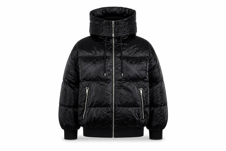 My Twin Twinset Women Black XL Hooded Quilted Puffer Jacket