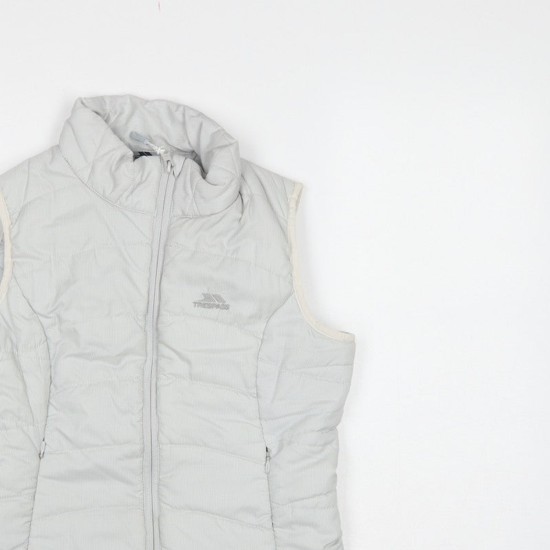 Trespass Women White S Quilted Puffer Bodywarmer Waistcoat