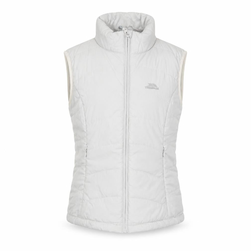Trespass Women White S Quilted Puffer Bodywarmer Waistcoat