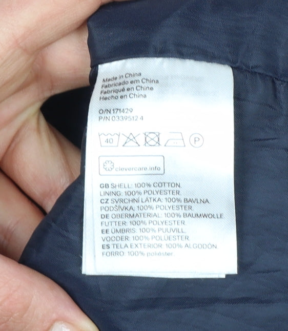 Divided H&M Men’s Black S Bomber Jacket Cotton Lined MA-1 Zip