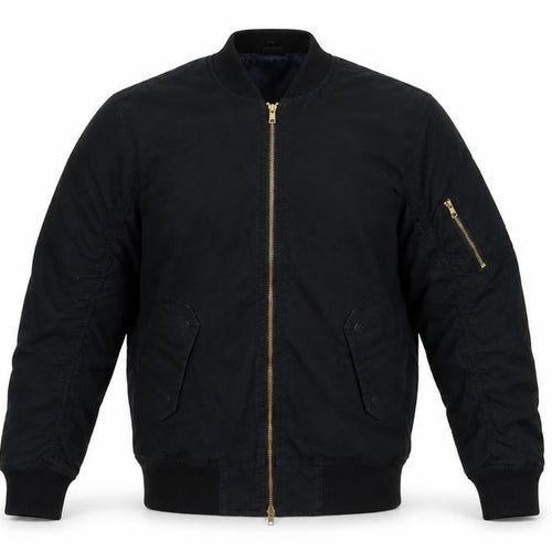 Divided H&M Men’s Black S Bomber Jacket Cotton Lined MA-1 Zip