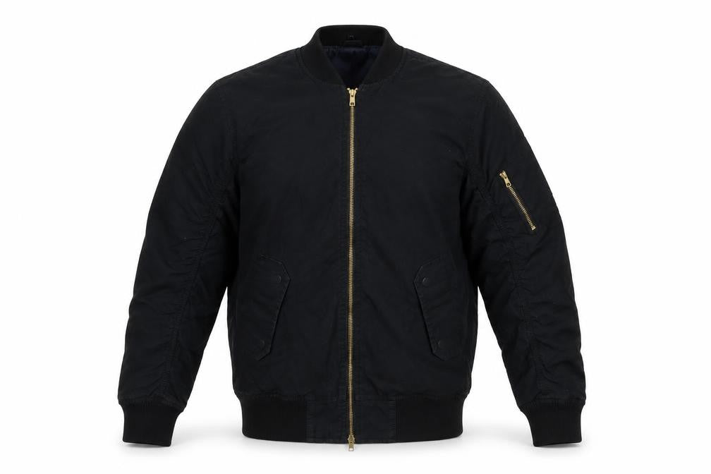 Divided H&M Men’s Black S Bomber Jacket Cotton Lined MA-1 Zip