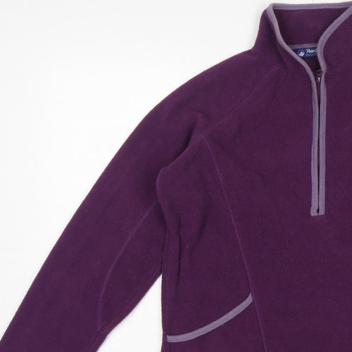 Peter Storm Women Purple UK 14 1/4 Zip Fleece Pullover Sweatshirt