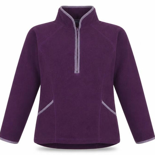 Peter Storm Women Purple UK 14 1/4 Zip Fleece Pullover Sweatshirt