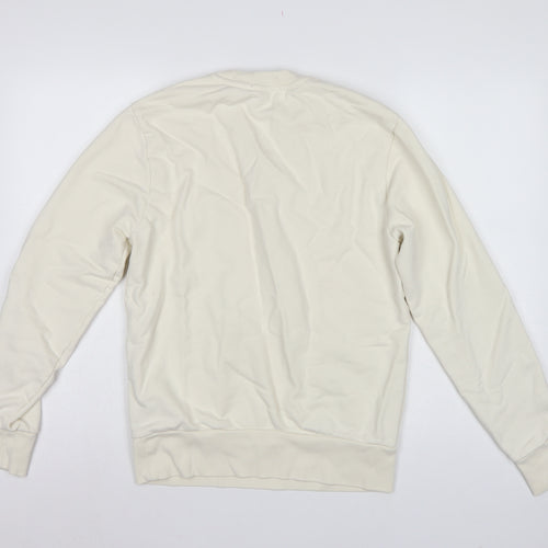 Polo Ralph Lauren Men’s Ivory M Crew Neck Logo Cotton Sweatshirt