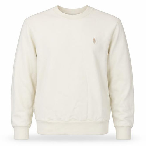 Polo Ralph Lauren Men’s Ivory M Crew Neck Logo Cotton Sweatshirt