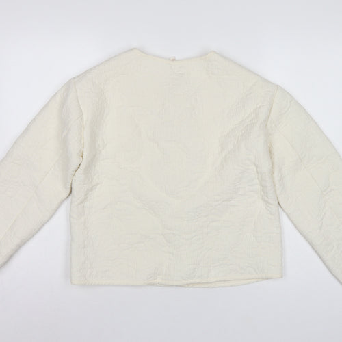 Per Una Women’s Ivory S Quilted Floral Collarless Jacket