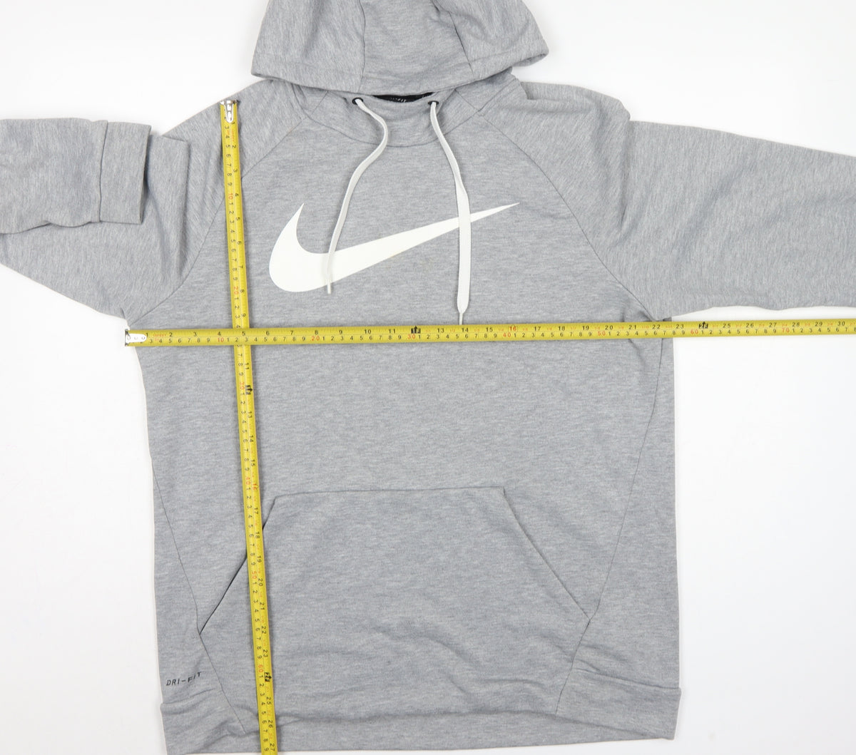 Nike Men’s Grey Large Dri-FIT Logo Pullover Hoodie