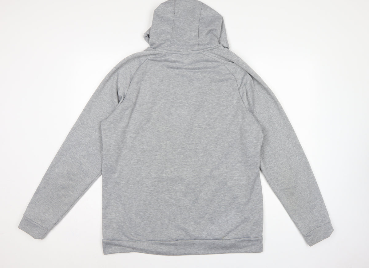 Nike Men’s Grey Large Dri-FIT Logo Pullover Hoodie