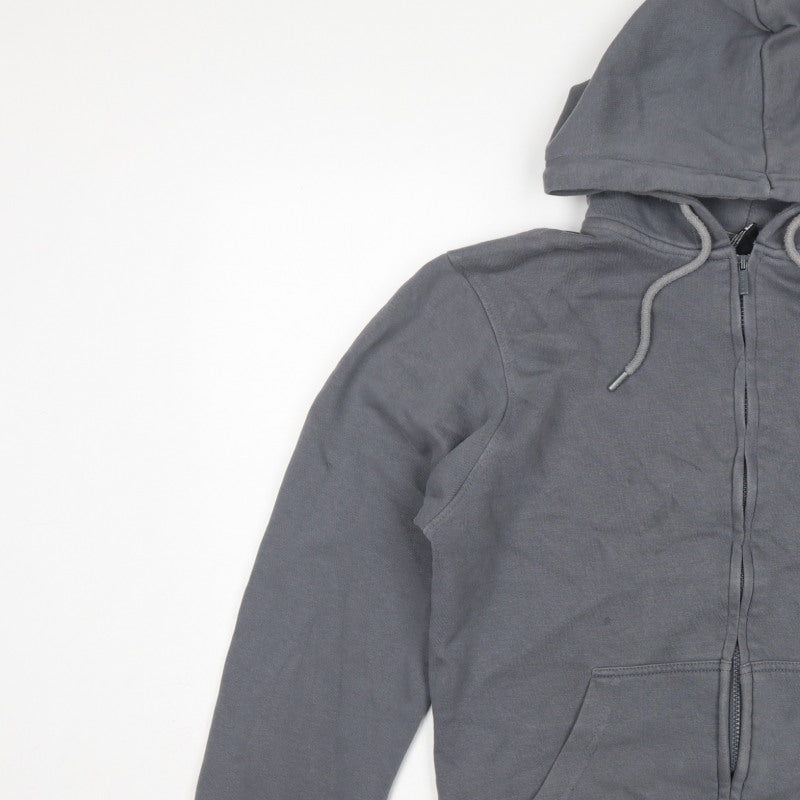 NICCE Men’s Grey L Full Zip Logo Hoodie Cotton Blend