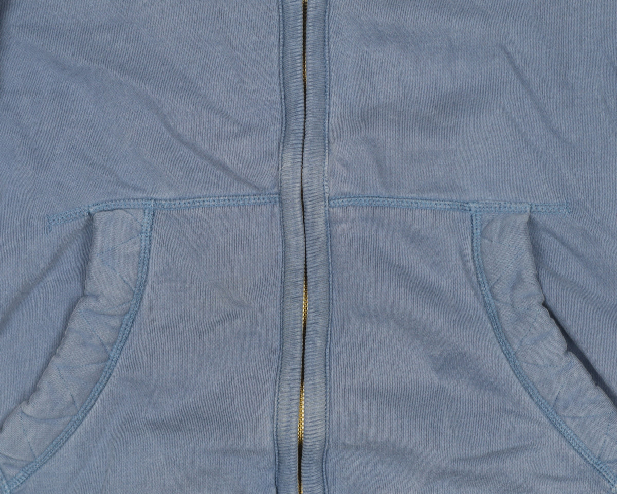FatFace Men’s Blue L Full Zip Hooded Cotton Sweatshirt Logo Pockets