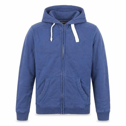 FatFace Men’s Blue L Full Zip Hooded Cotton Sweatshirt Logo Pockets